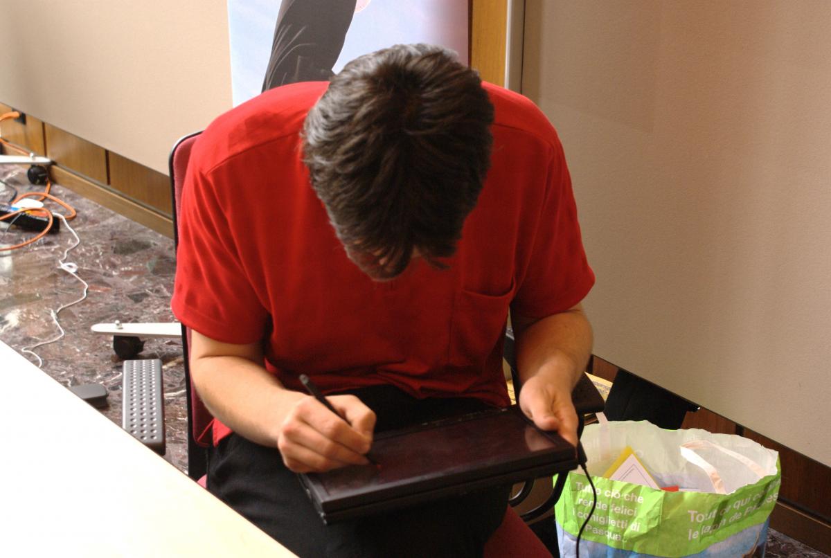 Akira en pleine concentration