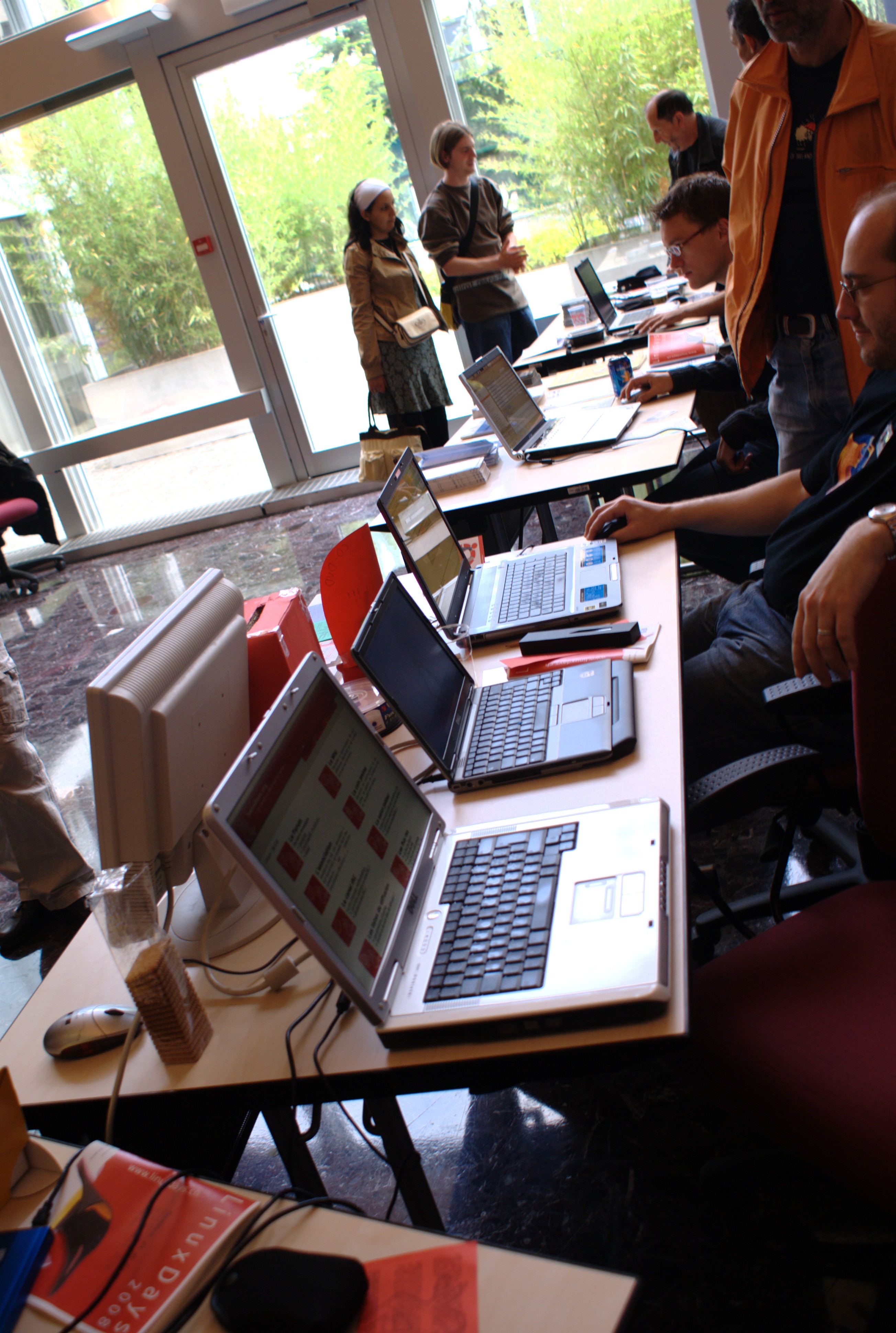 Le stand, côté laptops