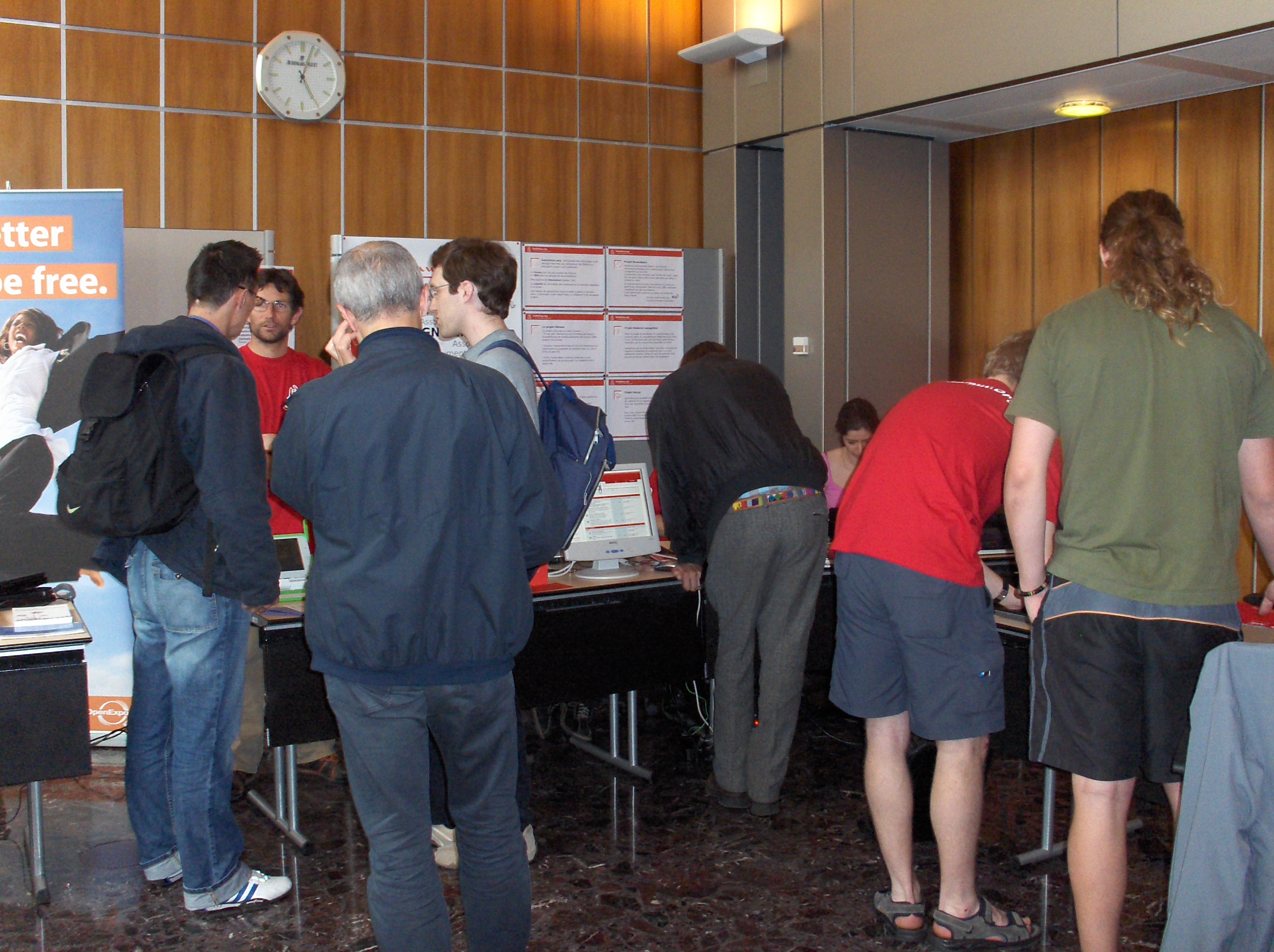 La foule devant le stand