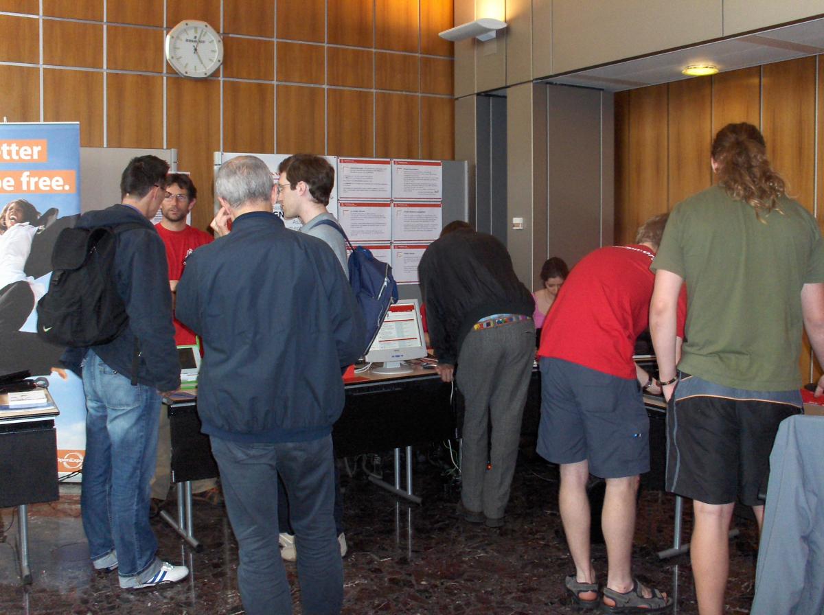 La foule devant le stand